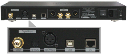 USBdac32 192kHz/32bit USB DAC イタリア NorthStarDesign ノーススターデザイン バックパネル画像